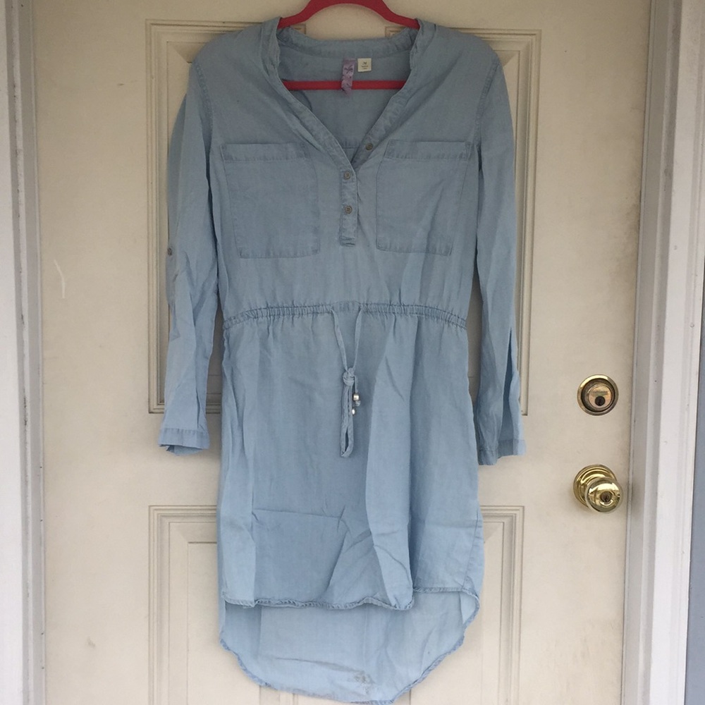 Francesca’s Hi-Low Tencel Denim Dress